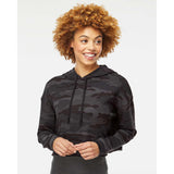 Independent Trading Co. - Women’s Lightweight Crop Hooded Sweatshirt - AFX64CRP - Black Camo