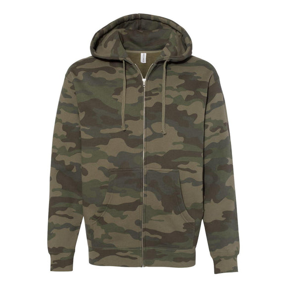 Independent Trading Co. - Heavyweight Full-Zip Hooded Sweatshirt - IND4000Z - Forest Camo