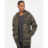 Independent Trading Co. - Heavyweight Full-Zip Hooded Sweatshirt - IND4000Z - Forest Camo