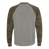 Independent Trading Co. - Special Blend Crewneck Raglan Sweatshirt - PRM30SBC - Nickel Heather/ Forest Camo