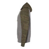 Independent Trading Co. - Special Blend Raglan Hooded Sweatshirt - PRM33SBP - Nickel Heather/ Forest Camo