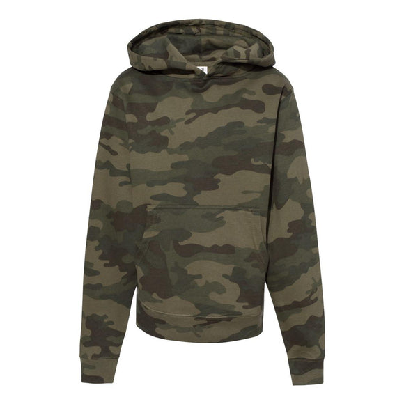 Independent Trading Co. - Youth Midweight Hooded Sweatshirt - SS4001Y - Forest Camo