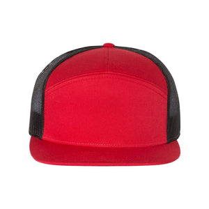 Richardson - Seven-Panel Trucker Cap - 168 - Red/ Black