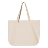 Q-Tees - 19L Zippered Tote - Q1300 - Natural/ Natural