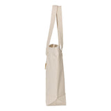 Q-Tees - 19L Zippered Tote - Q1300 - Natural/ Natural