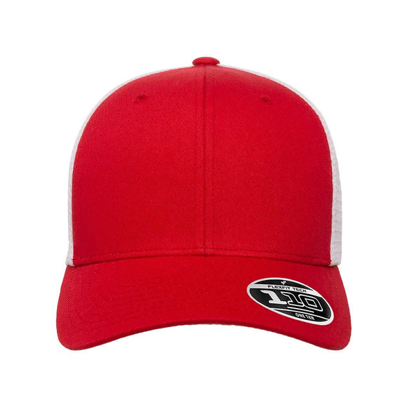 Flexfit - 110® Mesh-Back Cap - 110M - Red/ White