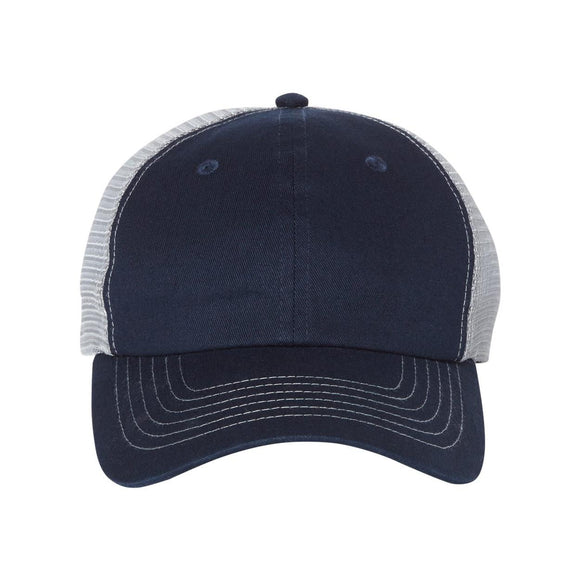 Valucap - Contrast-Stitch Mesh-Back Cap - 3100 - Navy/ Grey