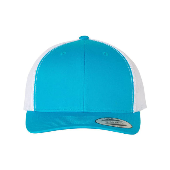 YP Classics - Retro Trucker Cap - 6606 - Turquoise/ White