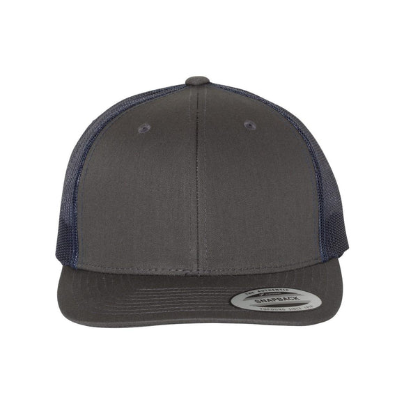 YP Classics - Retro Trucker Cap - 6606 - Charcoal/ Navy