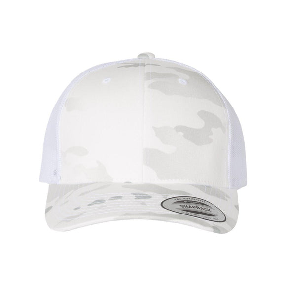 YP Classics - Retro Trucker Cap - 6606 - Multicam Alpine/ White