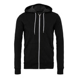 BELLA + CANVAS - Unisex Sponge Fleece Full-Zip Hoodie Sweatshirt - 3739 - Black Heather