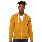 BELLA + CANVAS - Unisex Sponge Fleece Full-Zip Hoodie Sweatshirt - 3739 - Heather Mustard
