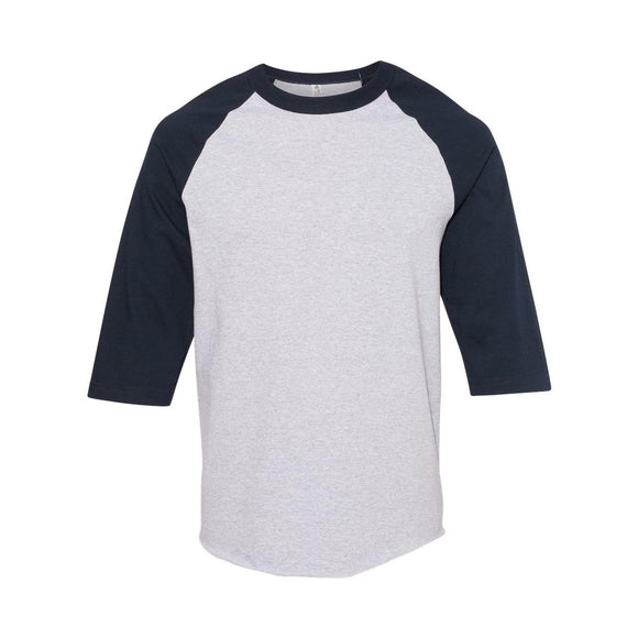 ALSTYLE - Classic Raglan Three-Quarter Sleeve T-Shirt - 1334 - Athletic Heather/ Navy