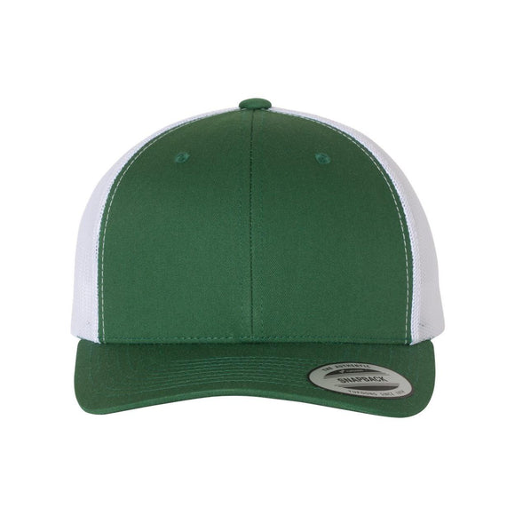 YP Classics - Retro Trucker Cap - 6606 - Evergreen/ White