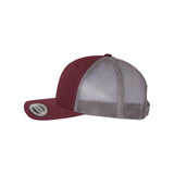 YP Classics - Retro Trucker Cap - 6606 - Maroon/ Grey