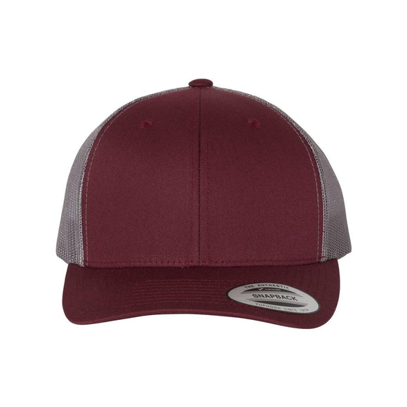 6606 YP Classics Retro Trucker Cap Maroon/ Grey