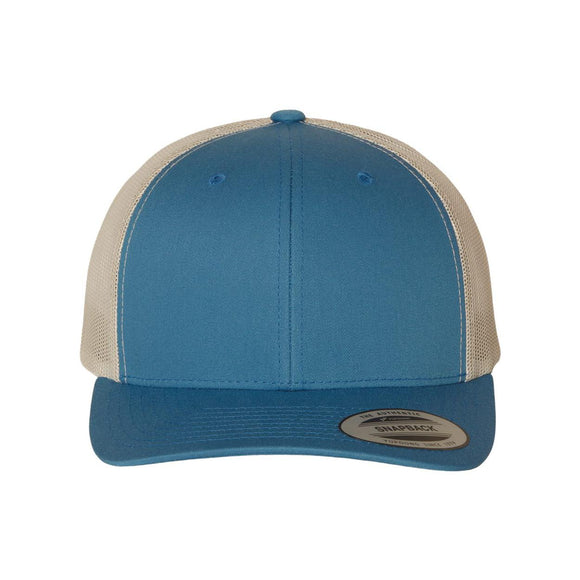 YP Classics - Retro Trucker Cap - 6606 - Steel Blue/ Silver