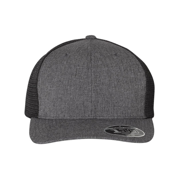 Flexfit - 110® Mesh-Back Cap - 110M - Melange Charcoal/ Black