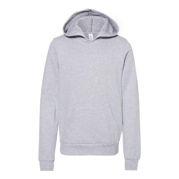 BELLA + CANVAS - Youth Sponge Fleece Hoodie Sweatshirt - 3719Y - Athletic Heather