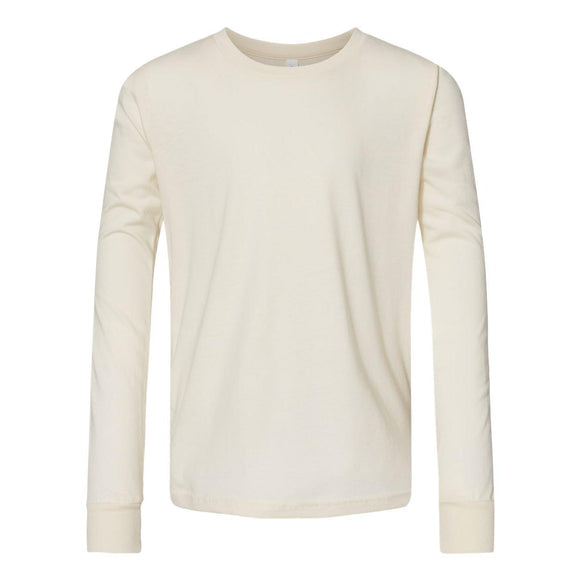 BELLA + CANVAS - Youth Jersey Long Sleeve Tee - 3501Y - Natural