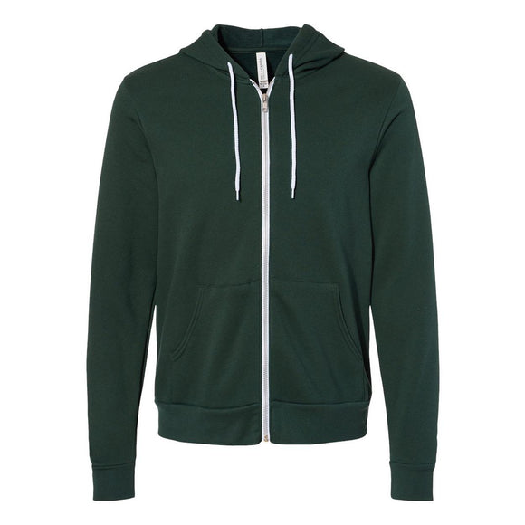 BELLA + CANVAS - Unisex Sponge Fleece Full-Zip Hoodie Sweatshirt - 3739 - Forest