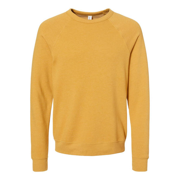 BELLA + CANVAS - Unisex Sponge Fleece Raglan Crewneck Sweatshirt - 3901 - Heather Mustard