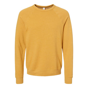 BELLA + CANVAS - Sponge Fleece Raglan Crewneck Sweatshirt - 3901 - Heather Mustard