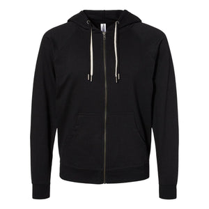 Independent Trading Co. - Icon Lightweight Loopback Terry Full-Zip Hooded Sweatshirt - SS1000Z - Black