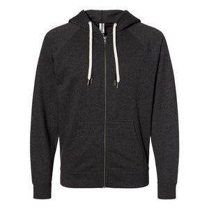 Independent Trading Co. - Icon Lightweight Loopback Terry Full-Zip Hooded Sweatshirt - SS1000Z - Charcoal Heather