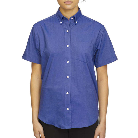 Van Heusen - Women's Oxford Short Sleeve Shirt - 18CV301 - French Blue