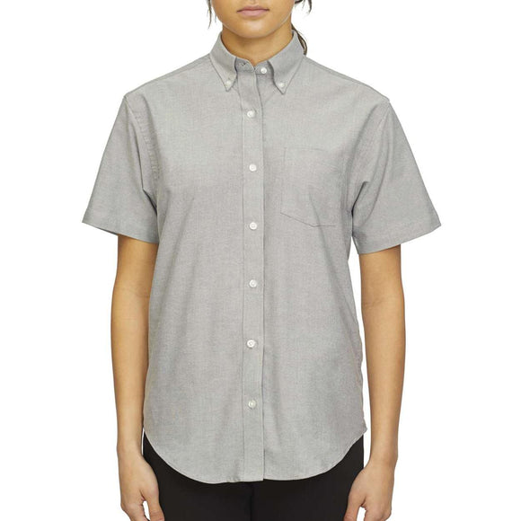 Van Heusen - Women's Oxford Short Sleeve Shirt - 18CV301 - Greystone