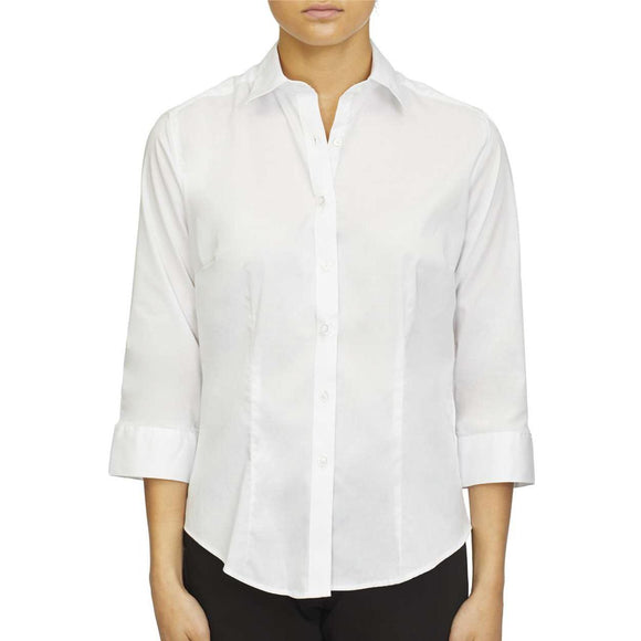 Van Heusen - Women's Three-Quarter Sleeve Twill Shirt - 18CV304 - White