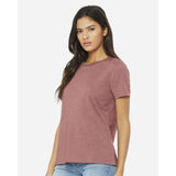 BELLA + CANVAS - Women’s Relaxed Fit Heather CVC Tee - 6400CVC - Heather Mauve