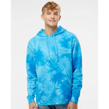 Independent Trading Co. - Midweight Tie-Dyed Hooded Sweatshirt - PRM4500TD - Tie Dye Aqua Blue