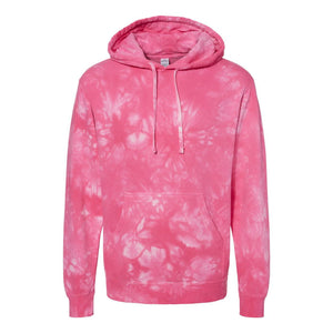 Independent Trading Co. - Midweight Tie-Dyed Hooded Sweatshirt - PRM4500TD - Tie Dye Pink