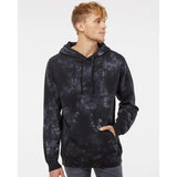 Independent Trading Co. - Midweight Tie-Dyed Hooded Sweatshirt - PRM4500TD - Tie Dye Black