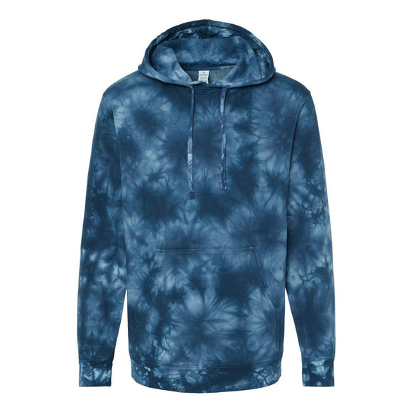 Independent Trading Co. - Midweight Tie-Dyed Hooded Sweatshirt - PRM4500TD - Tie Dye Navy