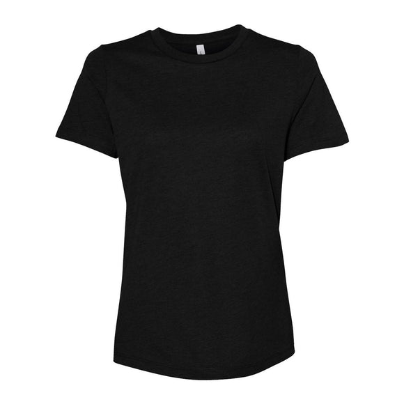 BELLA + CANVAS - Women’s Relaxed Fit Heather CVC Tee - 6400CVC - Solid Black Blend