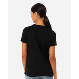 BELLA + CANVAS - Women’s Relaxed Fit Heather CVC Tee - 6400CVC - Solid Black Blend