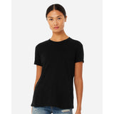 BELLA + CANVAS - Women’s Relaxed Fit Heather CVC Tee - 6400CVC - Solid Black Blend