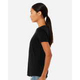 BELLA + CANVAS - Women’s Relaxed Fit Heather CVC Tee - 6400CVC - Solid Black Blend