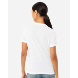 BELLA + CANVAS - Women’s Relaxed Fit Heather CVC Tee - 6400CVC - Solid White Blend