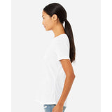 BELLA + CANVAS - Women’s Relaxed Fit Heather CVC Tee - 6400CVC - Solid White Blend