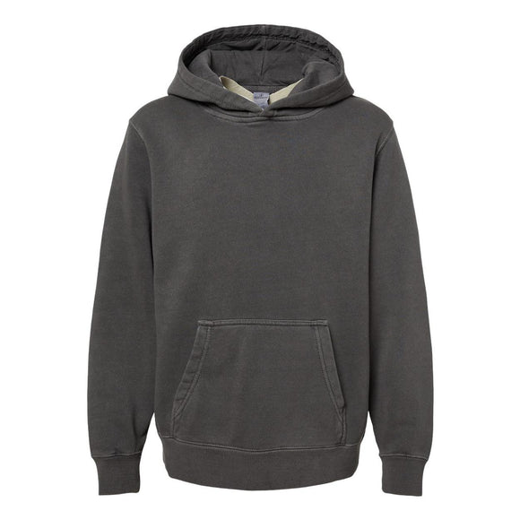 Independent Trading Co. - Youth Midweight Pigment-Dyed Hooded Sweatshirt - PRM1500Y - Pigment Black