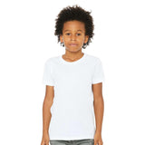 3001YCVC BELLA + CANVAS Youth CVC Jersey Tee Solid White Blend