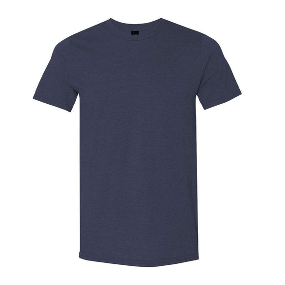 980 Gildan Softstyle® Lightweight T-Shirt Heather Navy – Detail