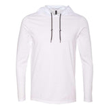 987 Gildan Softstyle® Lightweight Hooded Long Sleeve T-Shirt White/ Dark Grey
