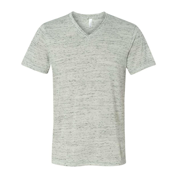 3655 BELLA + CANVAS Textured Jersey V-Neck Tee White Marble
