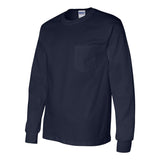 2410 Gildan Ultra Cotton® Long Sleeve Pocket T-Shirt Navy