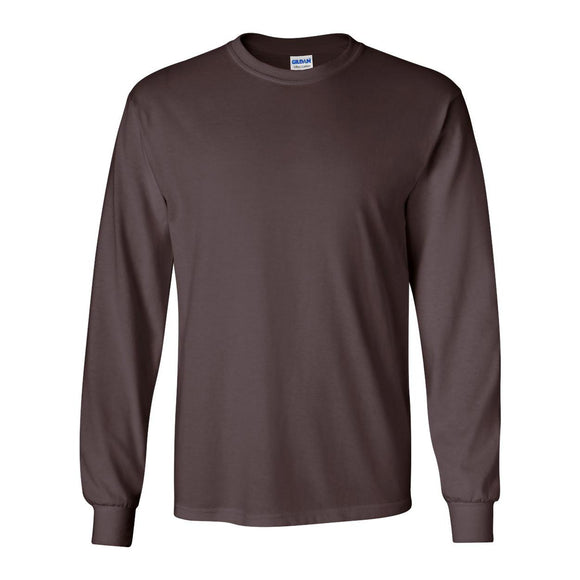 2400 Gildan Ultra Cotton® Long Sleeve T-Shirt Dark Chocolate